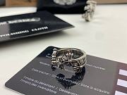 Okify Chrome Heart Silver Ring  - 6