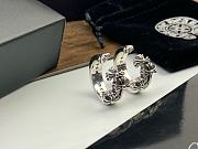Okify Chrome Heart Silver Ring  - 2