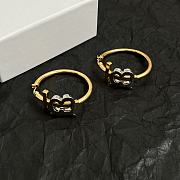 Okify Burberry Gold And Silver Earrings - 1