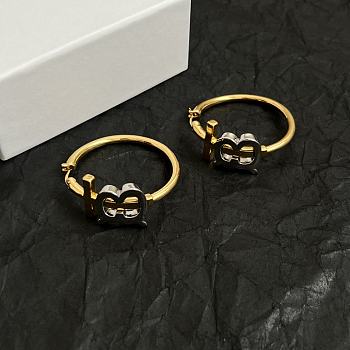 Okify Burberry Gold And Silver Earrings
