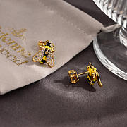 Okify Vivienne Westwood Bumble Bee Gold Earrings  - 4