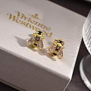 Okify Vivienne Westwood Bumble Bee Gold Earrings  - 5