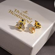 Okify Vivienne Westwood Bumble Bee Gold Earrings  - 2