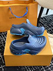 Okify Louis Vuitton Shark Clog Slippers In Dark Blue 5cm EU39-45 - 4