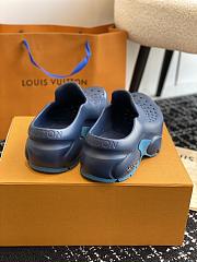 Okify Louis Vuitton Shark Clog Slippers In Dark Blue 5cm EU39-45 - 5