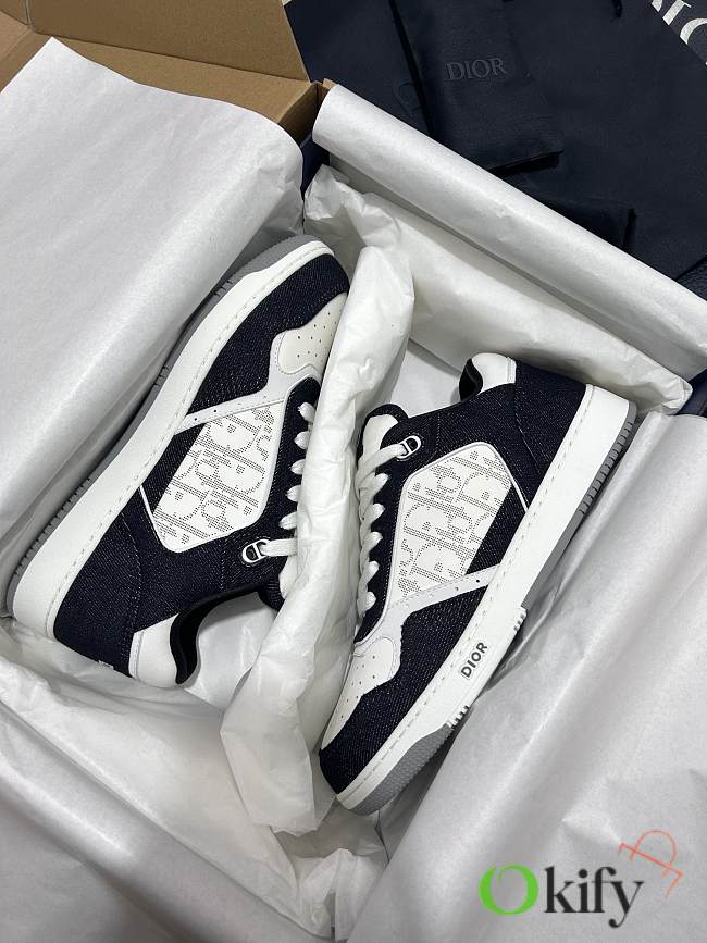 Okify Dior Black Denim Sneakers  - 1