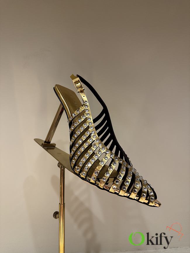 Okify LeSilla Gold Diamond High Heels 10cm EU35-42 - 1
