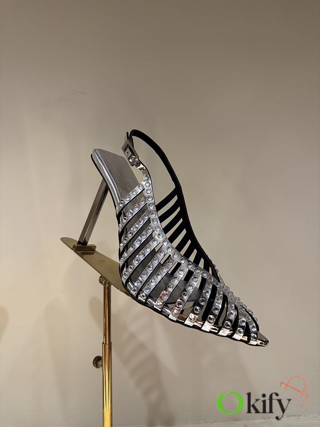 Okify LeSilla Silver Diamond High Heels 10cm EU35-42 - 1