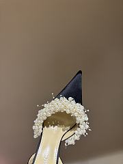 Okify Mach & Mach Pearl And Silk High Heels In Black 10cm EU35-42 - 5