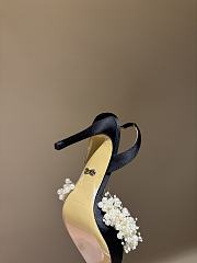 Okify Mach & Mach Pearl And Silk High Heels In Black 10cm EU35-42 - 2