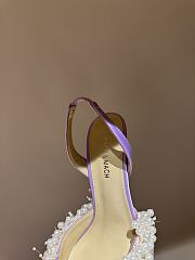 Okify Mach & Mach Pearl And Silk High Heels In Purple 10cm EU35-42 - 5
