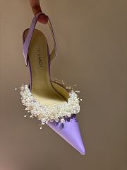 Okify Mach & Mach Pearl And Silk High Heels In Purple 10cm EU35-42 - 4