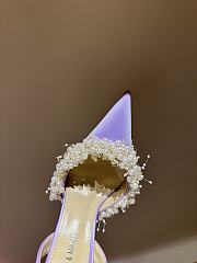 Okify Mach & Mach Pearl And Silk High Heels In Purple 10cm EU35-42 - 3
