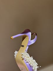 Okify Mach & Mach Pearl And Silk High Heels In Purple 10cm EU35-42 - 2