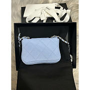 Okify CC Mini Blue Chain Bag 10x7.5x2.5cm - 5