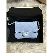 Okify CC Mini Blue Chain Bag 10x7.5x2.5cm - 1