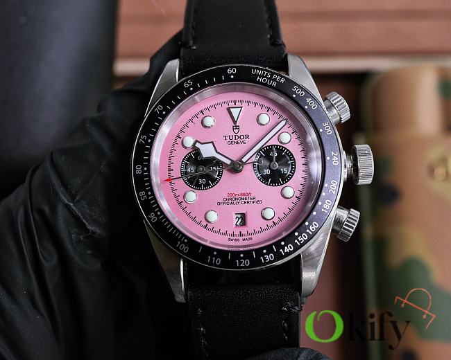 Okify Tudor Pink Watch 23329 - 1