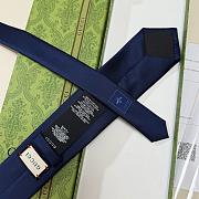 Okify Gucci Dark Blue Silk Bee Tie  - 4