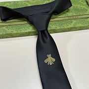 Okify Gucci Black Silk Bee Tie  - 1