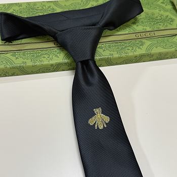Okify Gucci Black Silk Bee Tie 