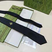 Okify Gucci Black Silk Bee Tie  - 6