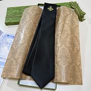 Okify Gucci Black Silk Bee Tie  - 3