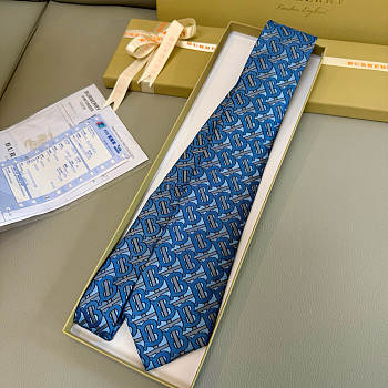 Okify Burberry Blue Silk Tie 