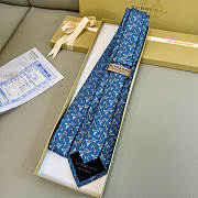 Okify Burberry Blue Silk Tie  - 5