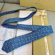 Okify Burberry Blue Silk Tie  - 2
