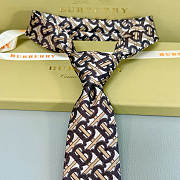 Okify Burberry Brown Silk Tie  - 5