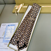 Okify Burberry Brown Silk Tie  - 2
