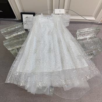 Okify Dior White Princess Dress For Kids 