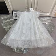 Okify Dior White Princess Dress For Kids  - 3