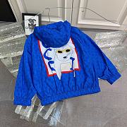 Okify Gucci Set Of Blue Dog Jacket, T-shirt And Shorts For Kids - 5
