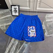 Okify Gucci Set Of Blue Dog Jacket, T-shirt And Shorts For Kids - 2