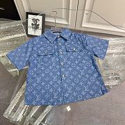 Okify Louis Vuitton Set Of Blue Shirt And Shorts For Kids - 5