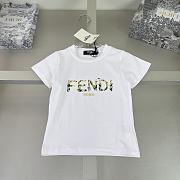 Okify Fendi Flower Dress In Yellow For Kids  - 6