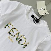 Okify Fendi Flower Dress In Yellow For Kids  - 2