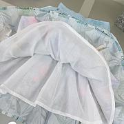 Okify Fendi Flower Dress In Blue For Kids  - 4