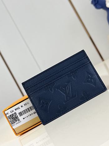 Okify Louis Vuitton Double Card Holder Wallet In Dark Blue M14789 11x7x1.5cm