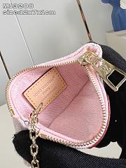 Okify Louis Vuitton Key Pouch Wallet In Monogram Denim Pink M13208 12x7x1cm - 2