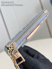 Okify Louis Vuitton Key Pouch Wallet In Monogram Denim Gray M13208 12x7x1cm - 6