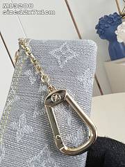 Okify Louis Vuitton Key Pouch Wallet In Monogram Denim Gray M13208 12x7x1cm - 4