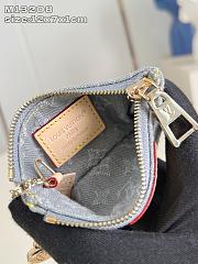 Okify Louis Vuitton Key Pouch Wallet In Monogram Denim Gray M13208 12x7x1cm - 2