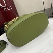 Okify Gucci 73 Small Bucket Bag In Green Suede 26x27.5x11.5cm  - 2