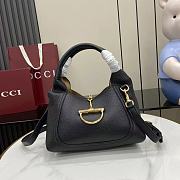 Okify Gucci Softbit Top Handle Bag In Black 27.5x21x16cm  - 1