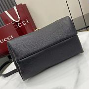 Okify Gucci Softbit Top Handle Bag In Black 27.5x21x16cm  - 2