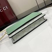 Okify Gucci Emblem Wallet On Chain In Green 20x13x4cm  - 6