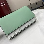 Okify Gucci Emblem Wallet On Chain In Green 20x13x4cm  - 3