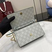 Okify Gucci Emblem Wallet On Chain In Green 20x13x4cm  - 2